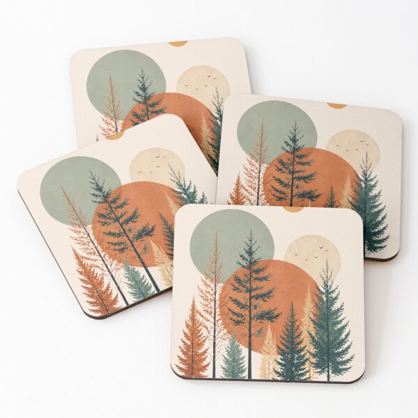 Item preview, Minimalist Geometric Forest Boho Art Illustration designed and sold by Nova Graphix.