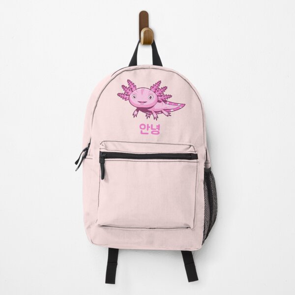 Item preview, Hi Friendly Pink Axolotl Korean designed and sold by DJCartoonDesigns.