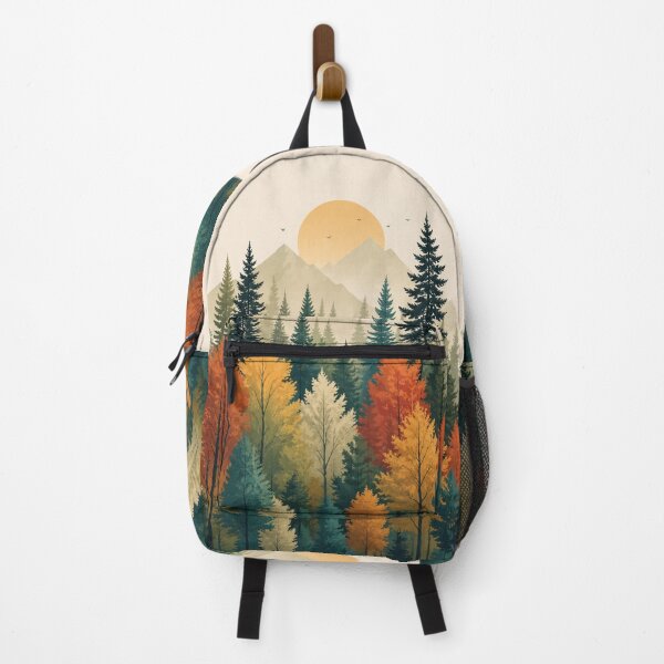Item preview, Minimalist Boho Mountain Forest Sun Art designed and sold by Nova Graphix.