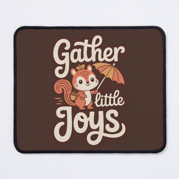 Item preview, Gather Little Joys – Minimalist Autumn Squirrel Art Print, Cozy Animal Illustration designed and sold by Montodesign.