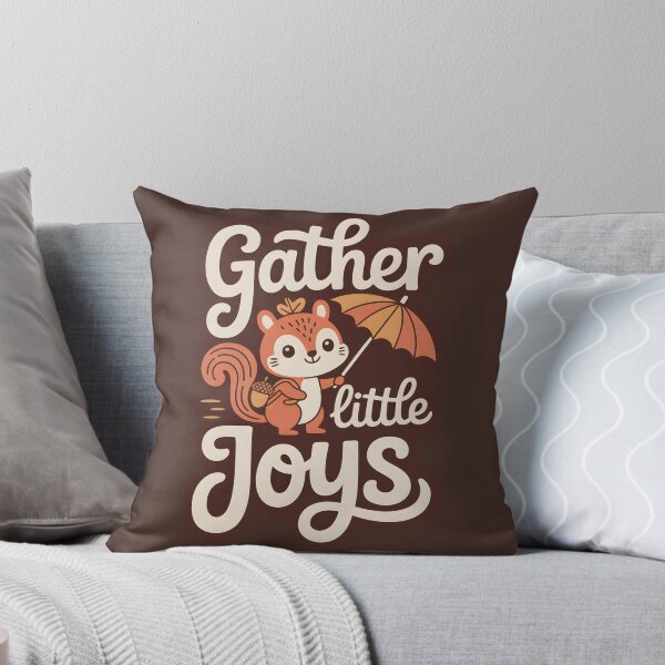 Item preview, Gather Little Joys – Minimalist Autumn Squirrel Art Print, Cozy Animal Illustration designed and sold by Montodesign.
