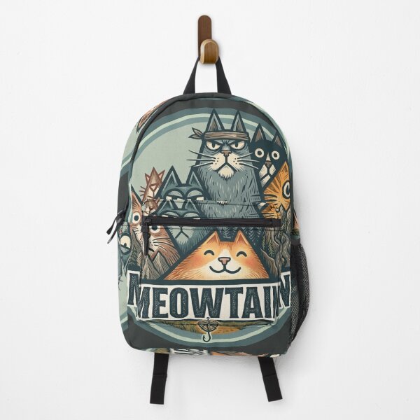 Item preview, MEOWTAIN Adventure: The Great Wave of Cats (Vintage BadgeMEOWTAIN 貓山冒險：群貓之巔 (復古圓徽章設計MEOWTAIN（ミャウンテン）アドベンチャー：猫たちの頂点 (ヴィンテージ風バッジ) designed and sold by MeowdelStudio.