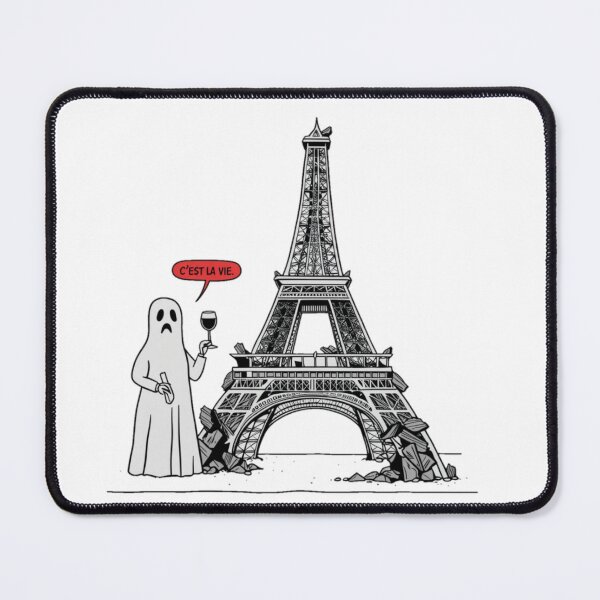 Item preview, Haunted Paris - Minimalist Ghost Illustration designed and sold by Edszart.