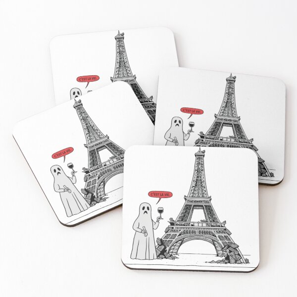 Item preview, Haunted Paris - Minimalist Ghost Illustration designed and sold by Edszart.