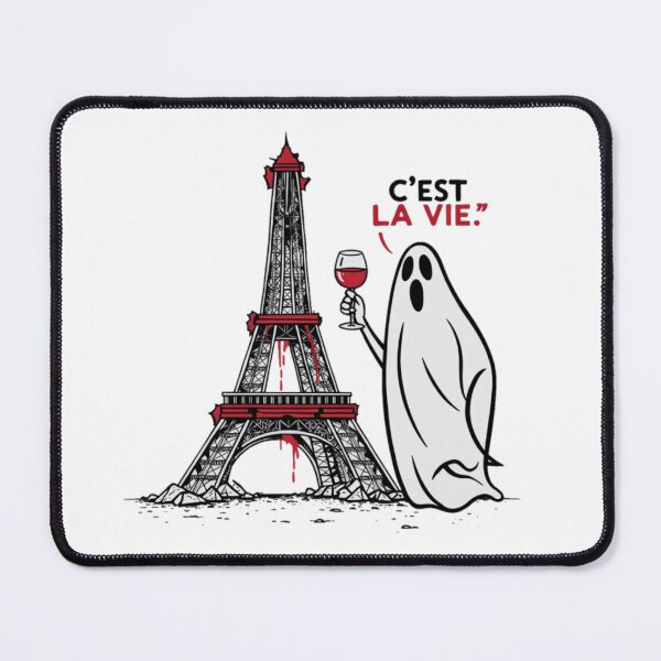 Item preview, Paris is Dead - Ghost with Wine Dark Humor Art designed and sold by Edszart.