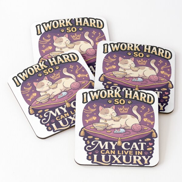 Item preview, I work hard so my cat can live in luxury designed and sold by PioJK-.