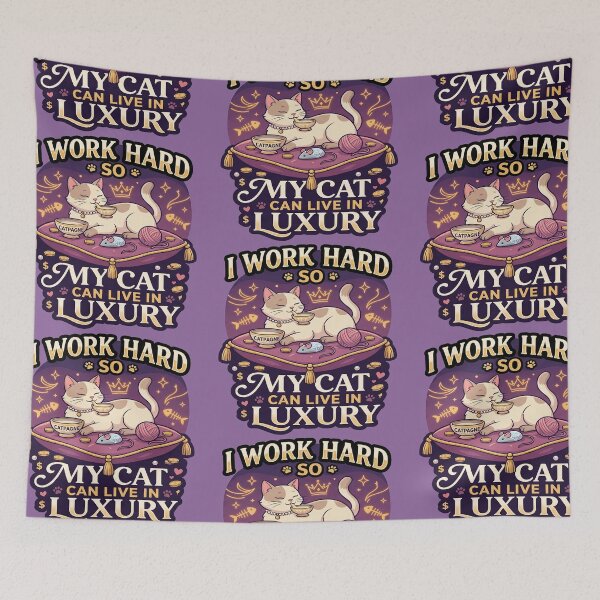 Item preview, I work hard so my cat can live in luxury designed and sold by PioJK-.