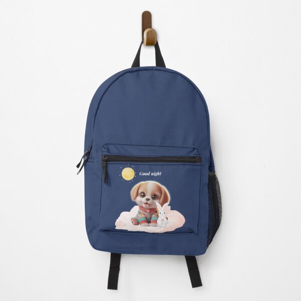 Item preview, Sleepy Puppy with Bunny Plush – Cozy Cute Kawaii Dog Illustration designed and sold by lunadesignsmoon.