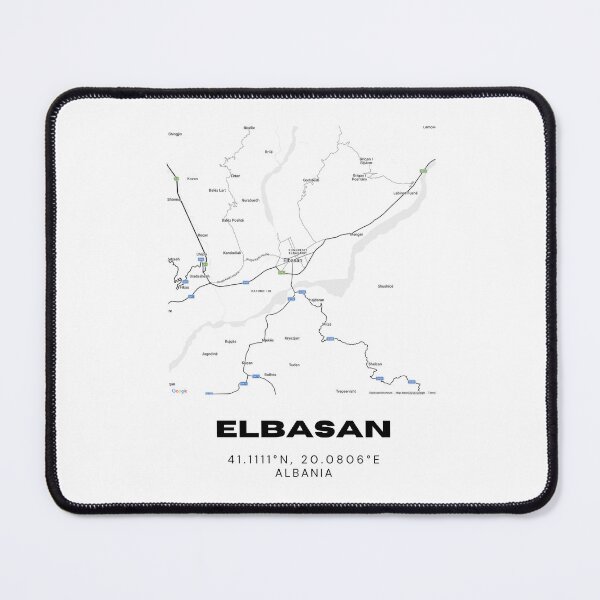 Item preview, Elbasan Minimalist Map Design | Albania City Street Map Poster designed and sold by RM-Journey.