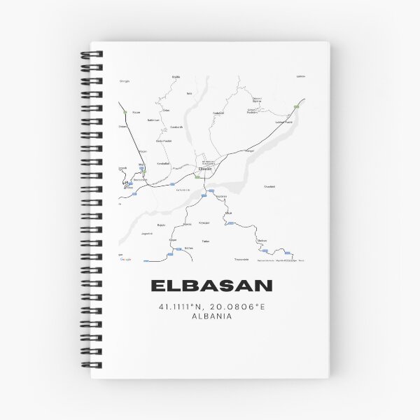 Item preview, Elbasan Minimalist Map Design | Albania City Street Map Poster designed and sold by RM-Journey.