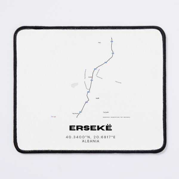 Item preview, Ersekë Minimalist Map Design | Albania Mountain Town Map Art designed and sold by RM-Journey.