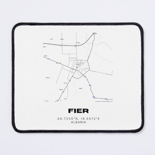 Item preview, Fier Minimalist Map Design | Albania City Street Map Art Print designed and sold by RM-Journey.