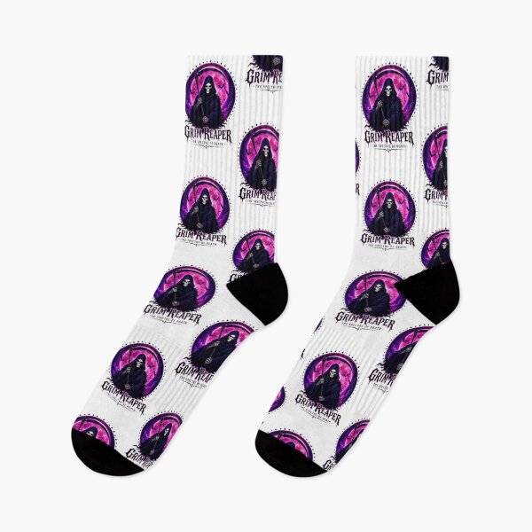 Item preview, Grim Reaper Gothic T-Shirt – Neon Purple Skull Moon Death Art for Halloween Fans, Dark Aesthetic Lovers & Spooky Gift Buyers designed and sold by GemBob Creations.