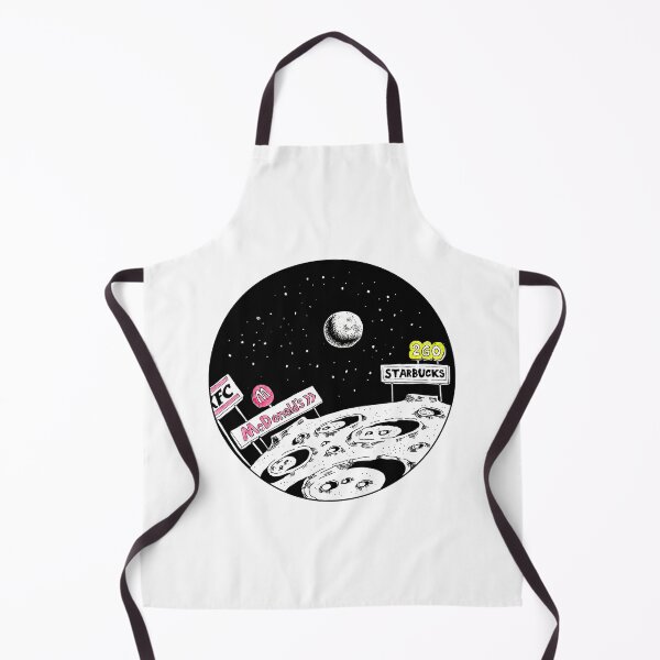 Item preview, Moon with craters in the starry sky designed and sold by Ink & Silence by Loraaart.