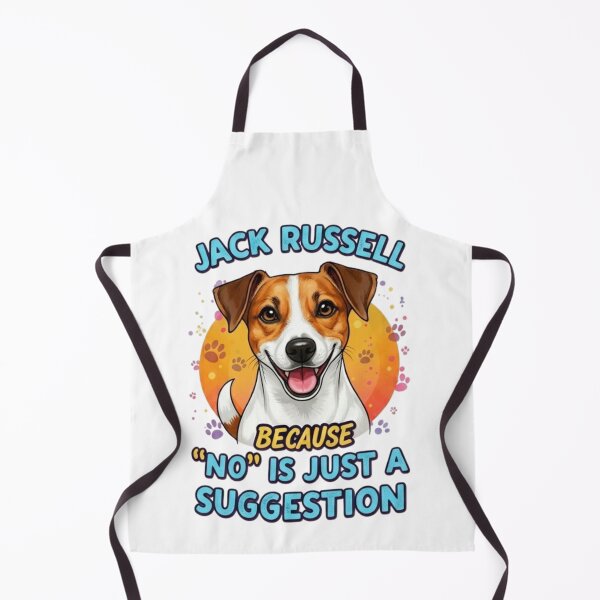 Item preview, Jack Russell Terrier happy dog and funny quote No is Just a Suggestion designed and sold by Prints by Mat.