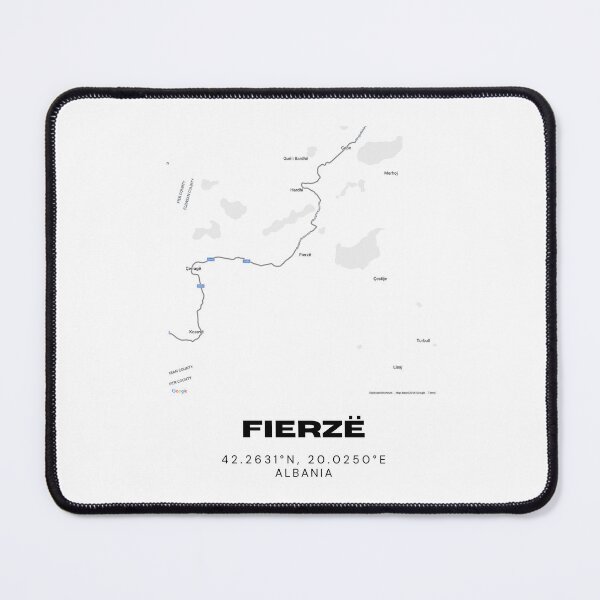 Item preview, Fierzë Minimalist Map Design | Albania Nature & Reservoir Map Art designed and sold by RM-Journey.