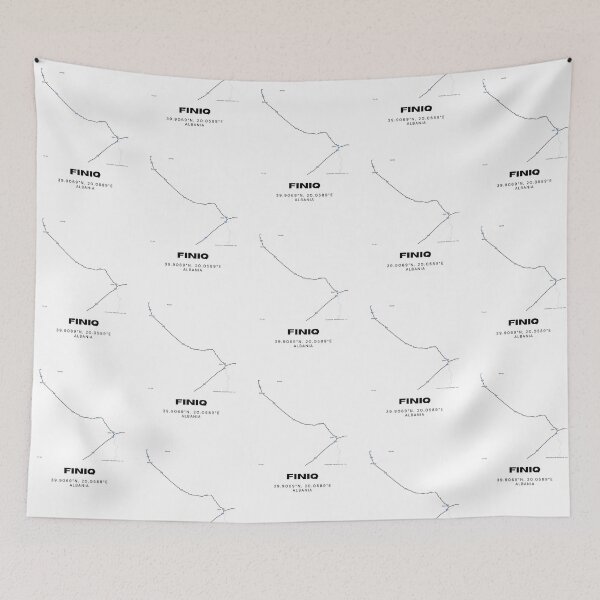 Item preview, Finiq Minimalist Map Design | Albania Historic Village Map Art designed and sold by RM-Journey.