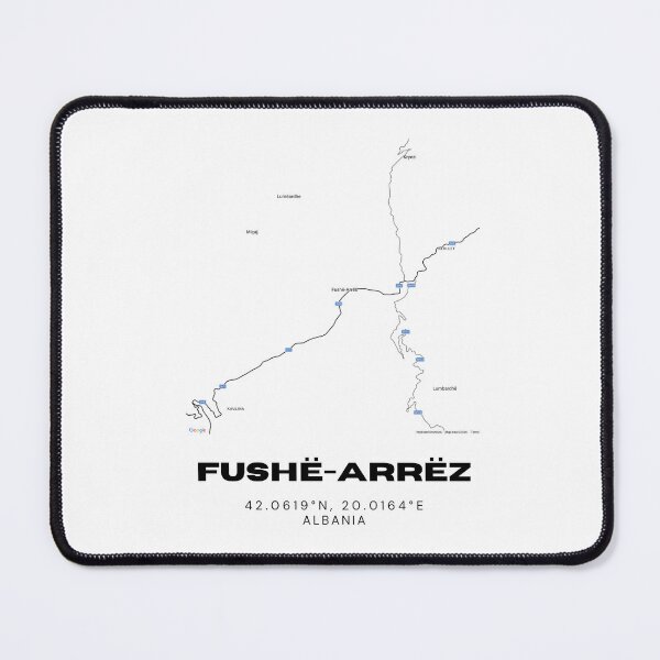 Item preview, Fushë-Arrëz Minimalist Map Design | Albania Mountain City Map Art designed and sold by RM-Journey.