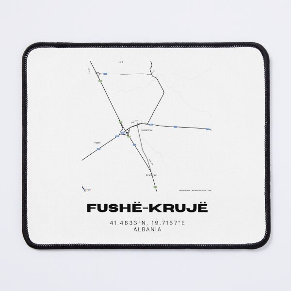 Item preview, Fushë-Krujë Minimalist Map Design | Albania City Street Map Poster designed and sold by RM-Journey.
