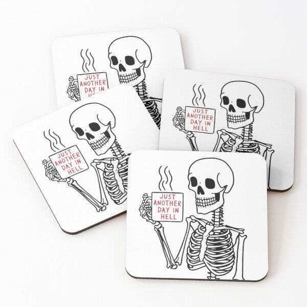 Item preview, Daily Chaos Skeleton - Dark Humor Art Print designed and sold by Edszart.