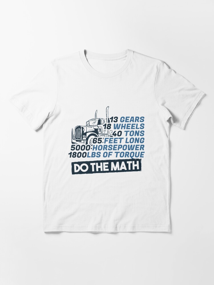 Alternative Ansicht von Truck Facts Gears Wheels Tons Horsepower - Funny Trucker Gift Essential T-Shirt