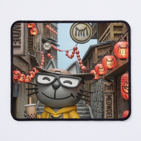 Item preview, MEOWDEL in Jiufen: Spirited Tea & Old Street Trails - 九份老街探險 (九份の古い町並み) designed and sold by MeowdelStudio.