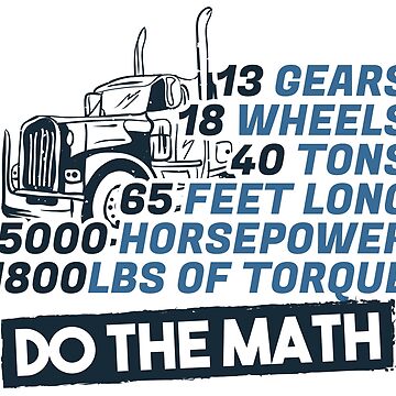 Vorschaubild zum Design Truck Facts Gears Wheels Tons Horsepower - Funny Trucker Gift von yeoys