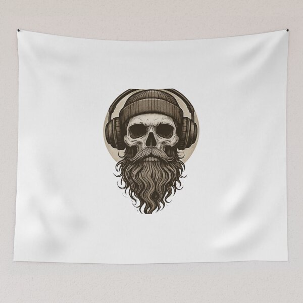 Item preview, Vintage Skull with Headphones designed and sold by ZgoTravel.