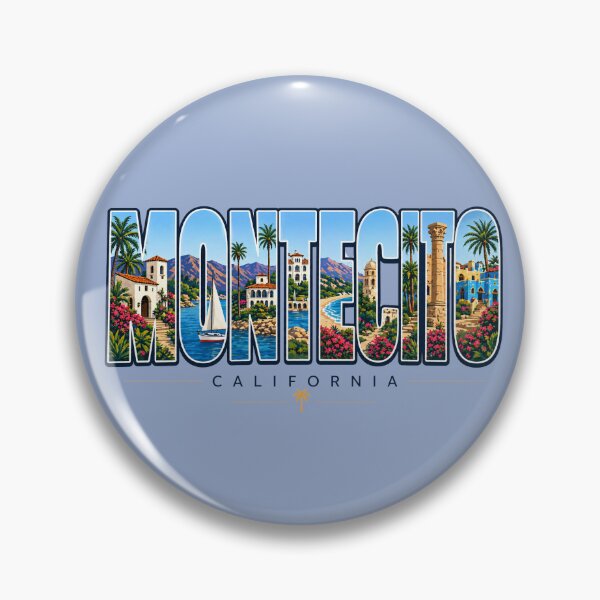 Item preview, Montecito, California - Coastal Scene Letterscape Typography designed and sold by Myra365Art.