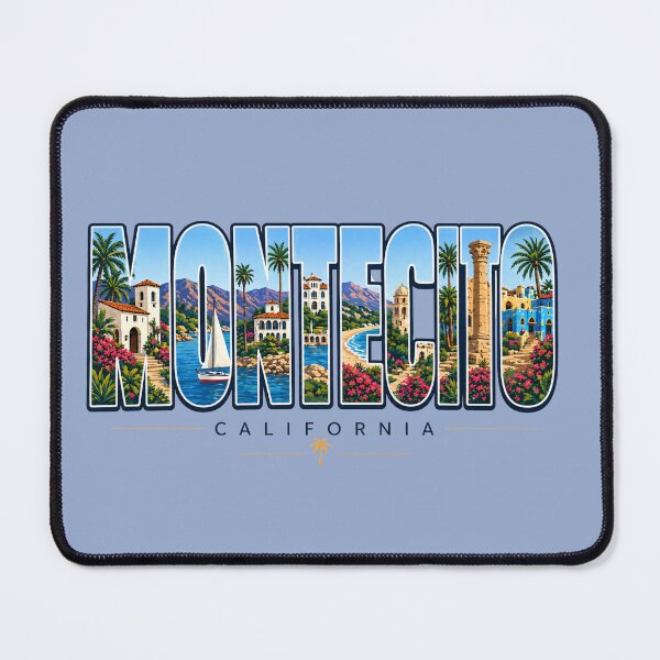 Item preview, Montecito, California - Coastal Scene Letterscape Typography designed and sold by Myra365Art.