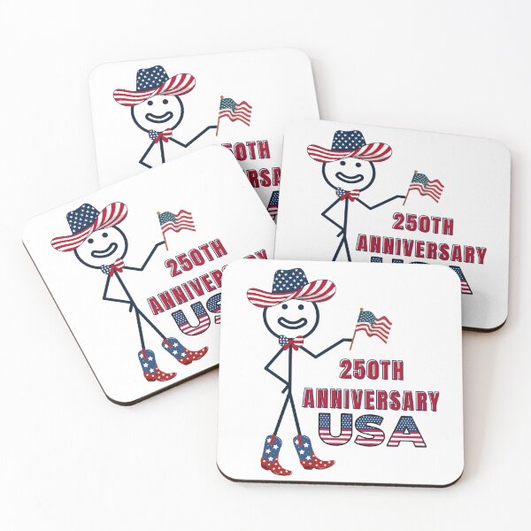 Item preview, USA 250th Anniversary Patriotic Stickman Cowboy designed and sold by VibranPalette.