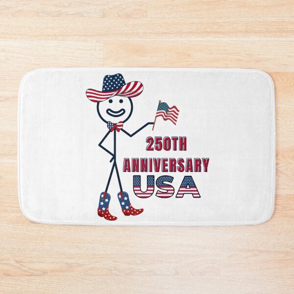 Item preview, USA 250th Anniversary Patriotic Stickman Cowboy designed and sold by VibranPalette.