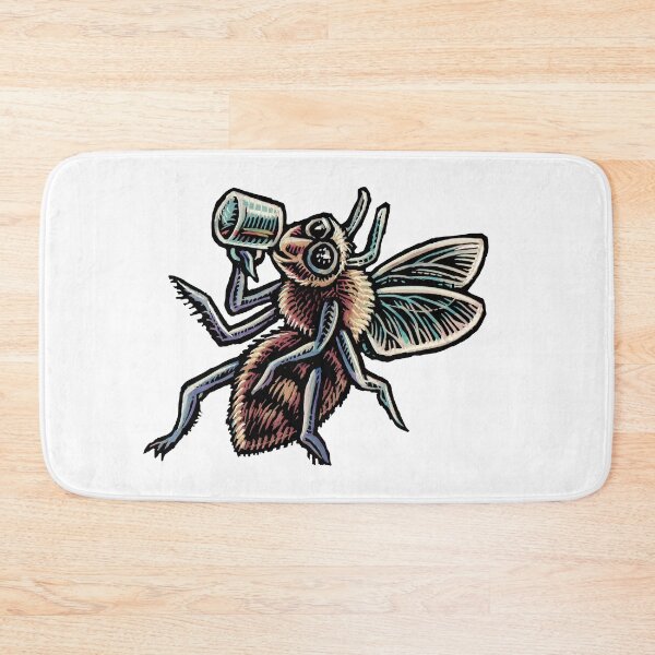 Item preview, happy bee drinking a beer designed and sold by LisaHaney.