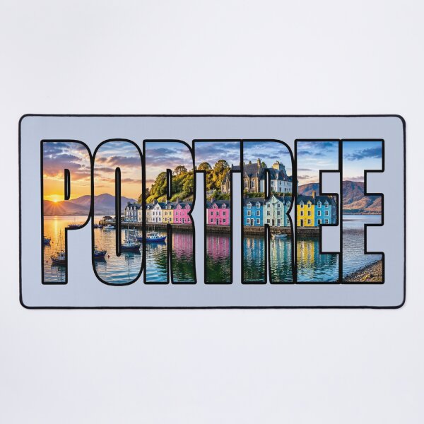 Item preview, Portree, Isle of Skye, Scotland Typography designed and sold by Myra365Art.