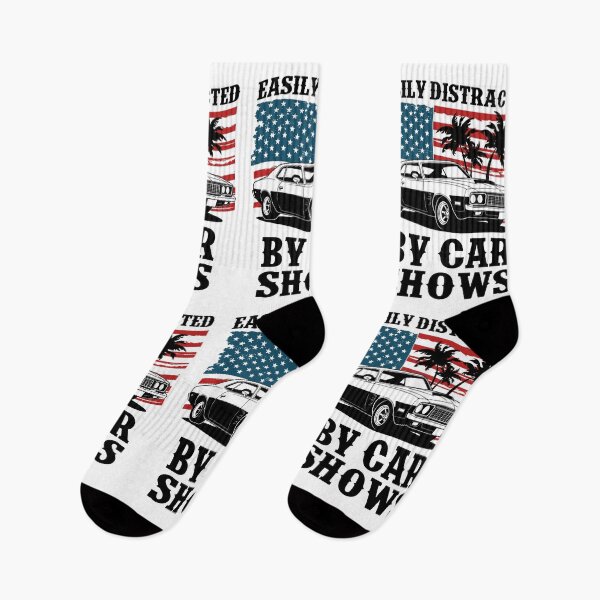 Item preview, Easily Distracted By Car Shows American Flag USA 250 Patriotic designed and sold by Dmetalx Art Apparel.