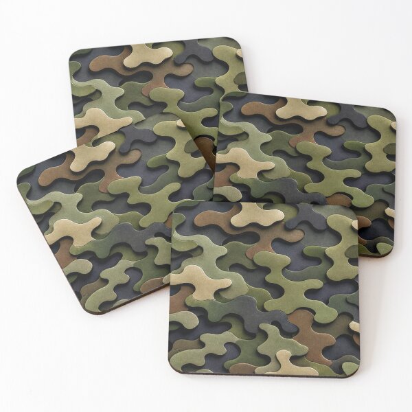 Item preview, 3D Layered Camo Abstract Pattern Texture designed and sold by IntelliMindDesigns.