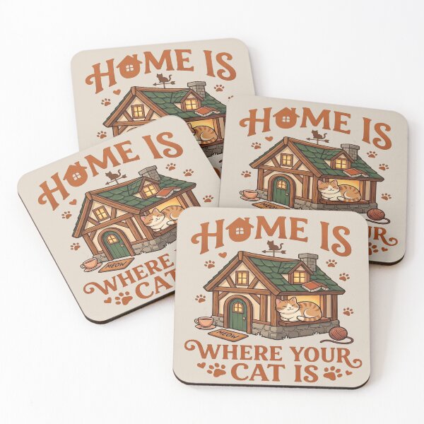 Item preview, Home is where your cat is Minimalist Gift designed and sold by PioJK-.