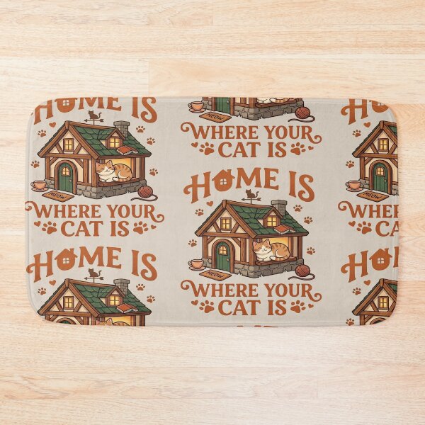 Item preview, Home is where your cat is Minimalist Gift designed and sold by PioJK-.