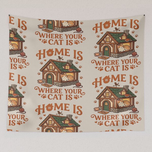Item preview, Home is where your cat is Minimalist Gift designed and sold by PioJK-.