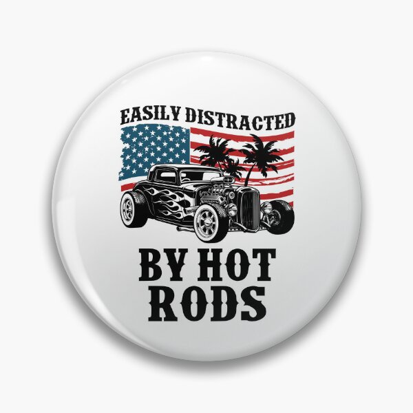 Item preview, Easily Distracted By Hot Rods American Flag USA 250 Patriotic designed and sold by Dmetalx Art Apparel.
