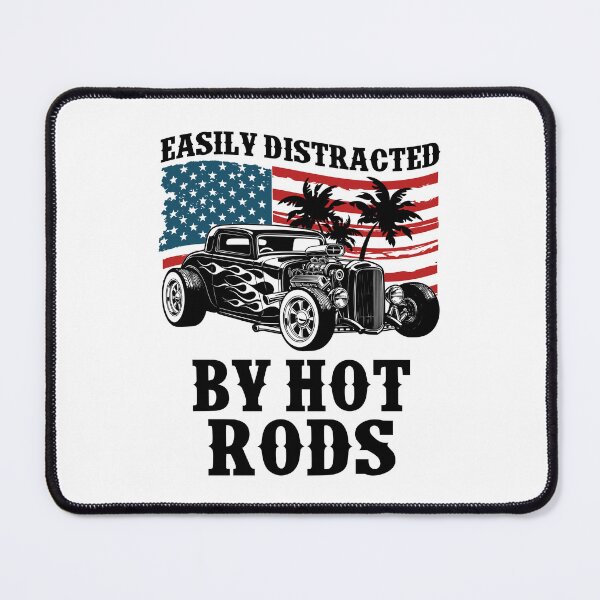 Item preview, Easily Distracted By Hot Rods American Flag USA 250 Patriotic designed and sold by Dmetalx Art Apparel.