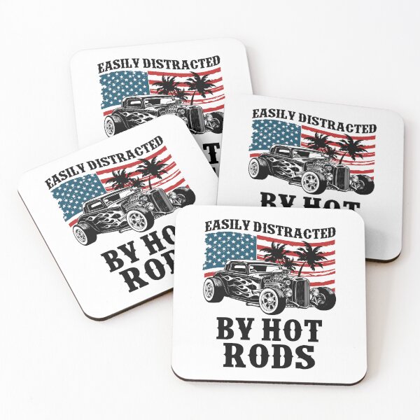 Item preview, Easily Distracted By Hot Rods American Flag USA 250 Patriotic designed and sold by Dmetalx Art Apparel.