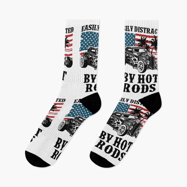 Item preview, Easily Distracted By Hot Rods American Flag USA 250 Patriotic designed and sold by Dmetalx Art Apparel.