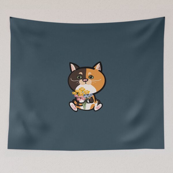 Item preview, MEOWDEL: A Bouquet of Joy (Floral Cat Series) - 喵斗：捧在手心的花束 (花束を持つ猫・ミャオデル) designed and sold by MeowdelStudio.