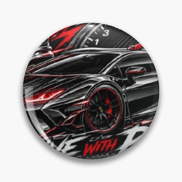 Item preview, Aesthetic Black Lamborghini Sports Car Crown Art designed and sold by AuraAuto.