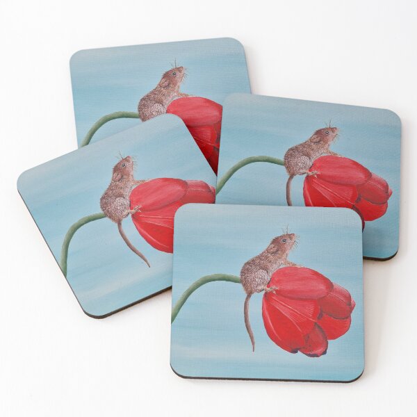 Item preview, HARVEST MOUSE ON TULIP designed and sold by jansimpressions.