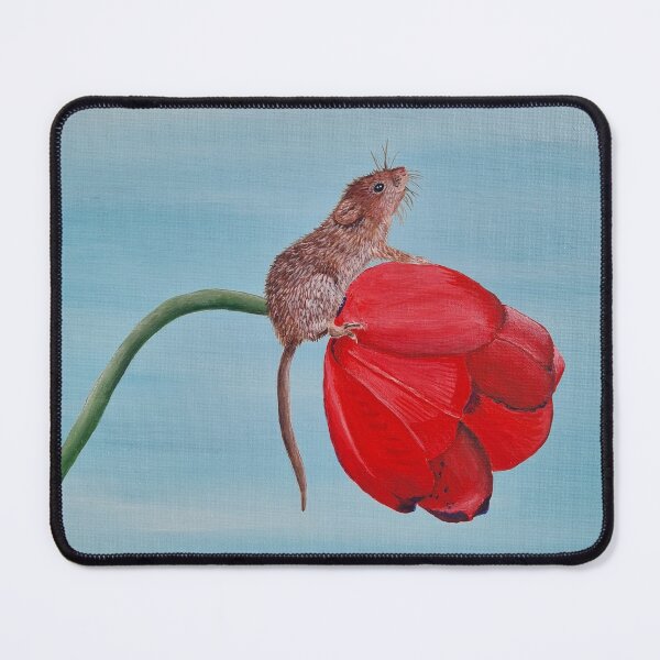 Item preview, HARVEST MOUSE ON TULIP designed and sold by jansimpressions.