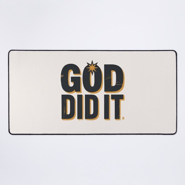 Item preview,  God Did It Christian T-Shirt | Bold Gold Black Faith Testimony Religious Gift designed and sold by EvolusionPro.