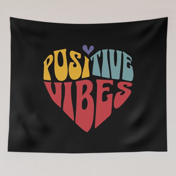 Item preview, Positive Vibes Retro Heart Typography designed and sold by EthosWear.