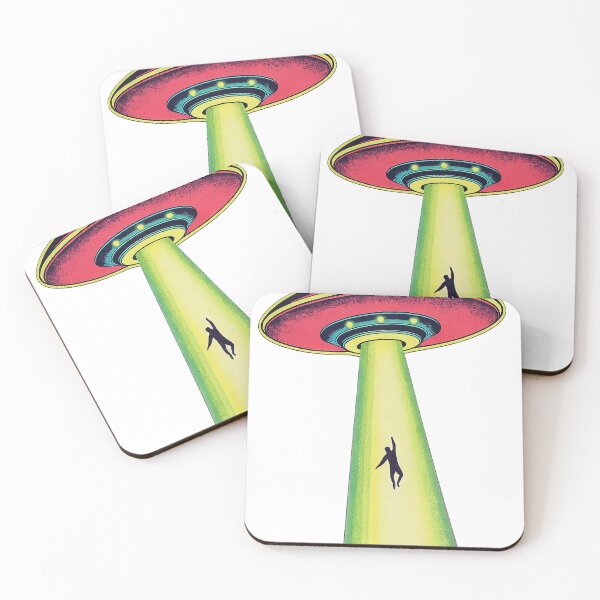 Item preview, Retro UFO Abduction – Vintage Sci-Fi Alien Beam Design designed and sold by PIXEL POP DESIGNS - Beyond the Norm!.